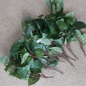 Plastic floral greenery